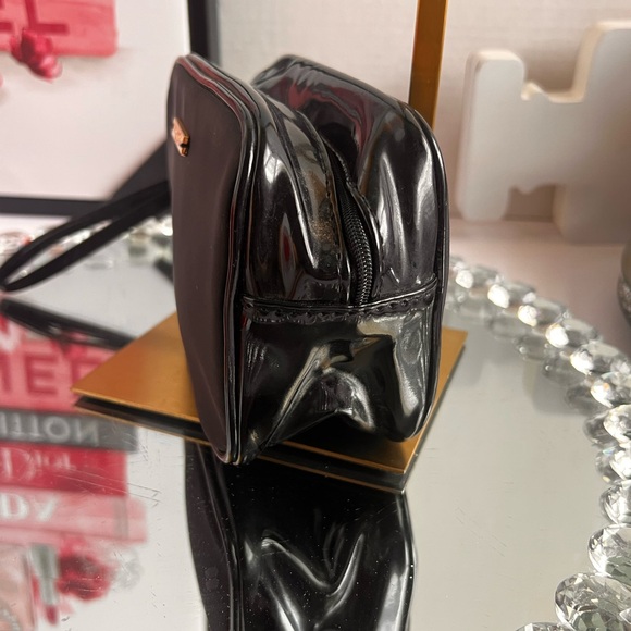 Giorgio Armani Black  with Gold Accents wristlet or cosmetics bag - Picture 5 of 12